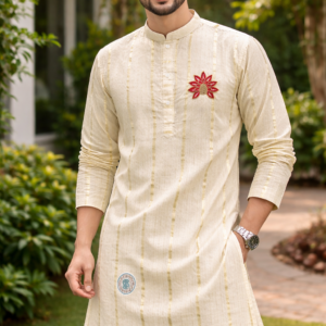 lurex cotton gents kurta