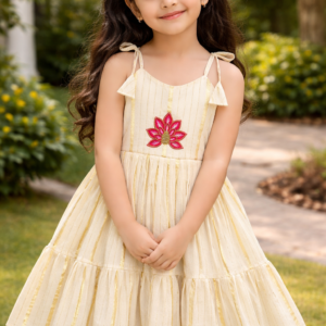 kids lurex cotton frock