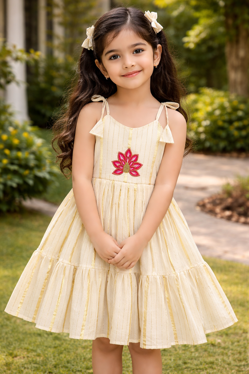 kids lurex cotton frock kids lurex cotton frock