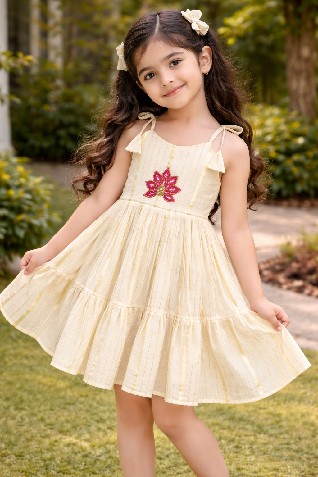 kids lurex cotton frock kids lurex cotton frock